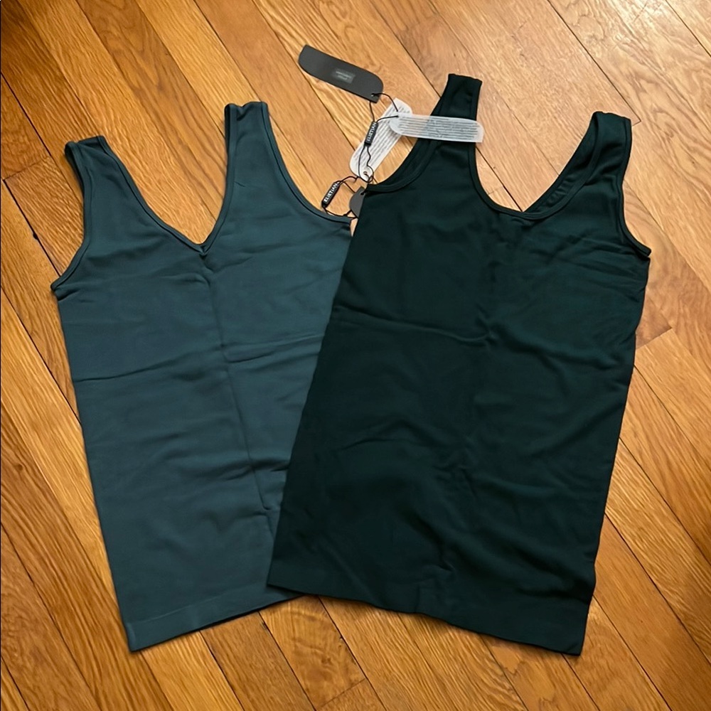 NWT | Elietian Reversible Tank Tops in Peacock & Evergreen | One Size
